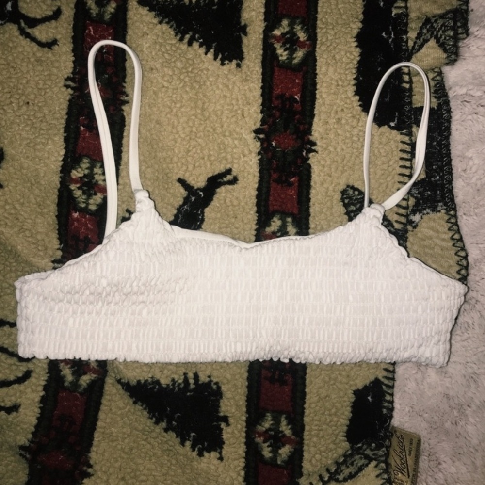 White smocked bikini